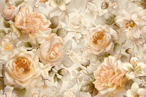 Backdrop of colorful roses
