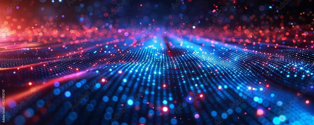 Technology abstract particle wave Background Technology abstract particle wave Background
