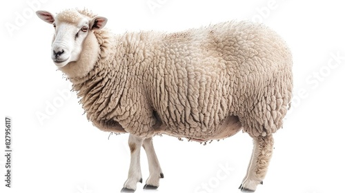 Sheep for Mubarak holiday on white background isolated