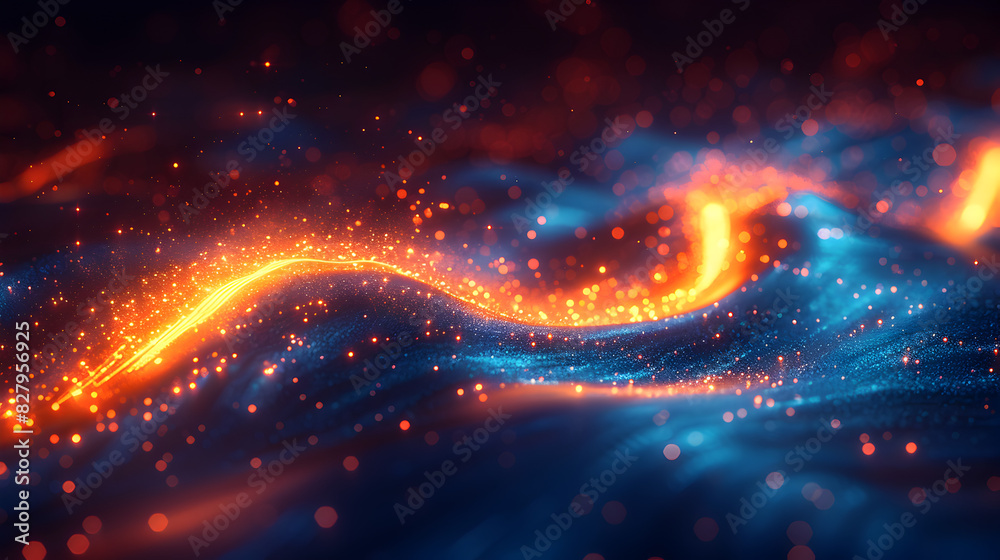 Colorful vibrant neon light stripes and dots, luminous lighttail stripes on a dark moody background, futuristic design, modern light art Colorful vibrant neon light stripes and dots, luminous lighttail stripes on a dark moody background, futuristic design, modern light art