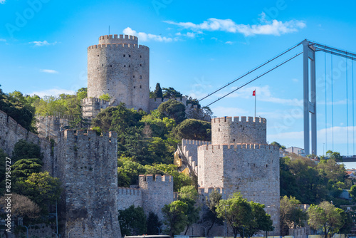 View of the historical Rumeli fortress from the Bosphorus photo