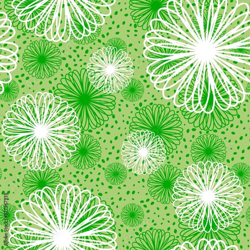 Simple floral seamless pattern with flowers for fabrics and cards and linens