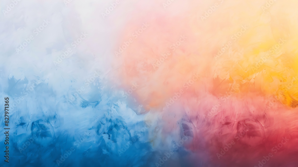 Fototapeta premium a gradient of colors blending from blue to red, with hints of yellow and orange