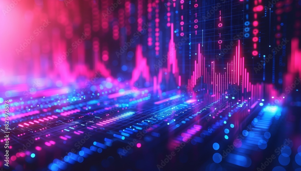 Technology abstract particle wave Background Technology abstract particle wave Background
