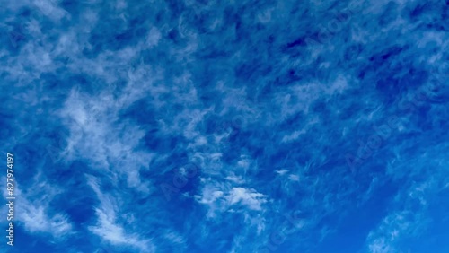 夏の青空と薄雲　タイムラプス