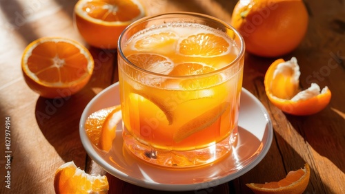 Gourmet Citrus Beverage in Glassware