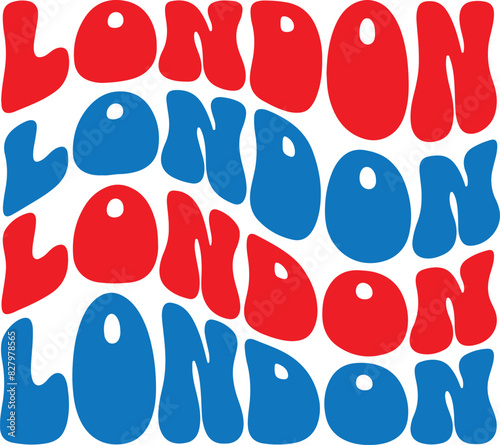 London Groovy Text Vector