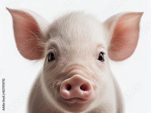 Baby pig portrait. Generative AI illustration