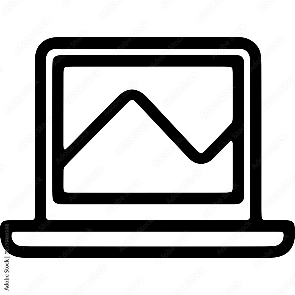 Icon Name Laptop with Stock Market - An image depicting a laptop with stock market data, which can be inferred from the extracted path strings. Icon Name Laptop with Stock Market - An image depicting a laptop with stock market data, which can be inferred from the extracted path strings.