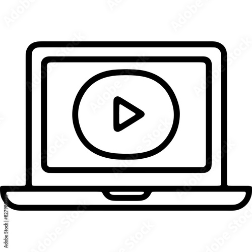 
Icon Name Laptop with Video - An image depicting a laptop with a video symbol, which can be inferred from the extracted path strings.