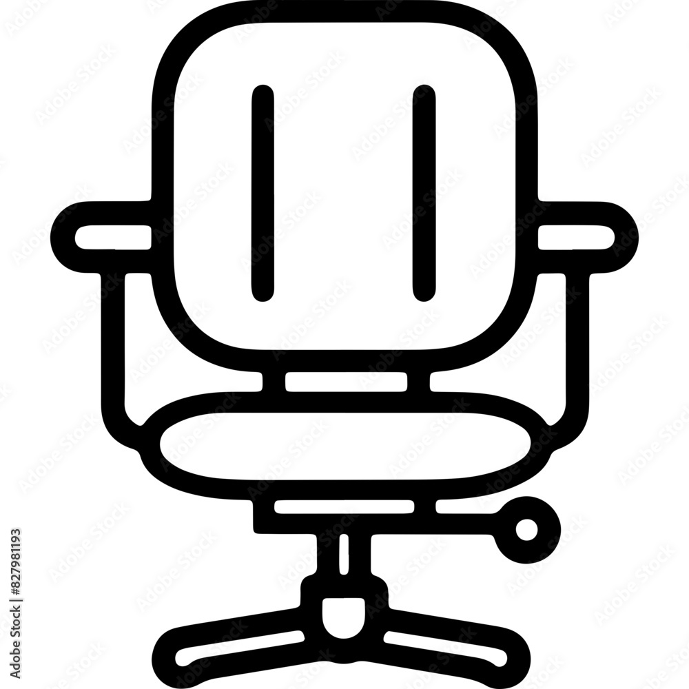 Icon Title: Office Chair - This is an image that represents an office chair, as sugge