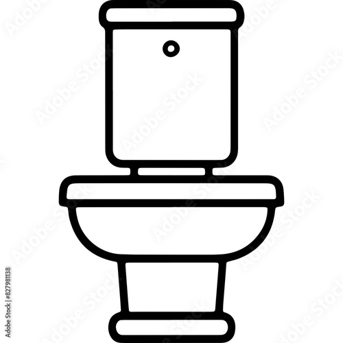 Icon Name WC - An image depicting a toilet (WC), which can be inferred from the extracted path strings.