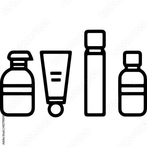 Icon Set: Bathroom Accessories - A graphic representation of var