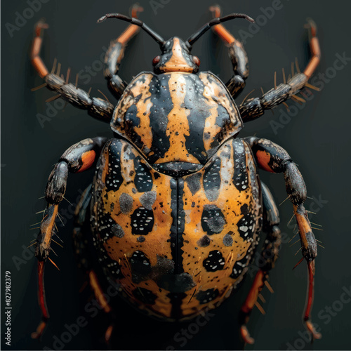 The tick is isolated. 3D illustration of a tick close up. Dangerous beetle-parasitic mite. Anti-tick product. Encephalitic tick. Illustration of a realistic isolated tick.