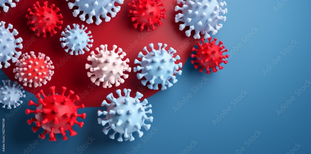 Viruses and bacteria in infected organism Pathogenic bacteria in human body. Pandemic outbreak concept. Viruses and bacteria in infected organism Pathogenic bacteria in human body. Pandemic outbreak concept.
