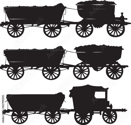 wagon train silhouette
