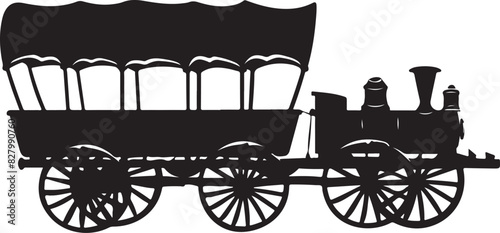 wagon train silhouette