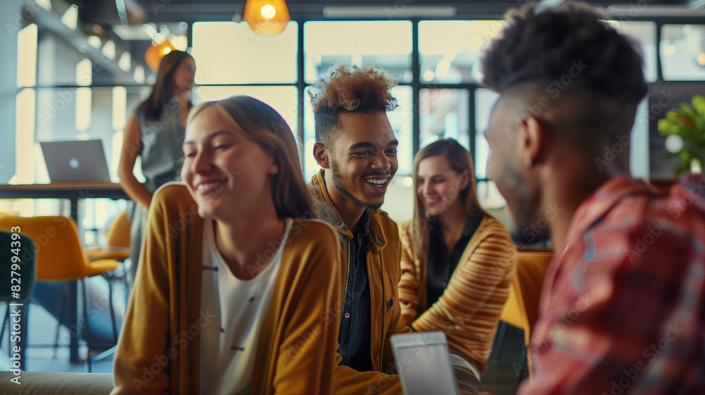 Photo of diverse group of leaders smiling,
Successful business team gathered in a boardroom, young professional business people standing together Photo of diverse group of leaders smiling,
Successful business team gathered in a boardroom, young professional business people standing together