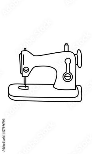 Machine sewing lineart