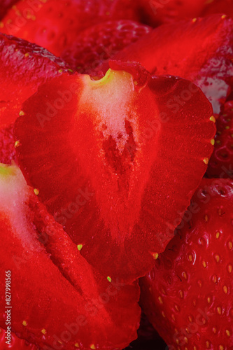 Strawberries background © Lesia