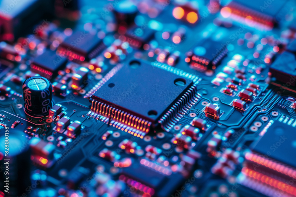 Close Up of a Computer Circuit Board Close Up of a Computer Circuit Board