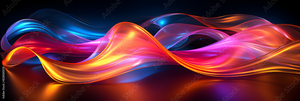 Colorful vibrant neon light stripes and dots, illuminated modern light waves, luminous lighttail stripes on a dark moody background, futuristic design, modern elegant light art Colorful vibrant neon light stripes and dots, illuminated modern light waves, luminous lighttail stripes on a dark moody background, futuristic design, modern elegant light art
