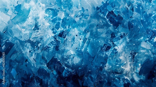 Wallpaper Mural A blue and white abstract painting with a lot of texture and splatters Torontodigital.ca