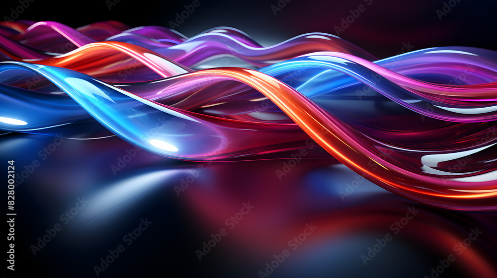 Colorful vibrant neon light stripes and dots, illuminated modern light waves, luminous lighttail stripes on a dark moody background, futuristic design, modern elegant light art Colorful vibrant neon light stripes and dots, illuminated modern light waves, luminous lighttail stripes on a dark moody background, futuristic design, modern elegant light art