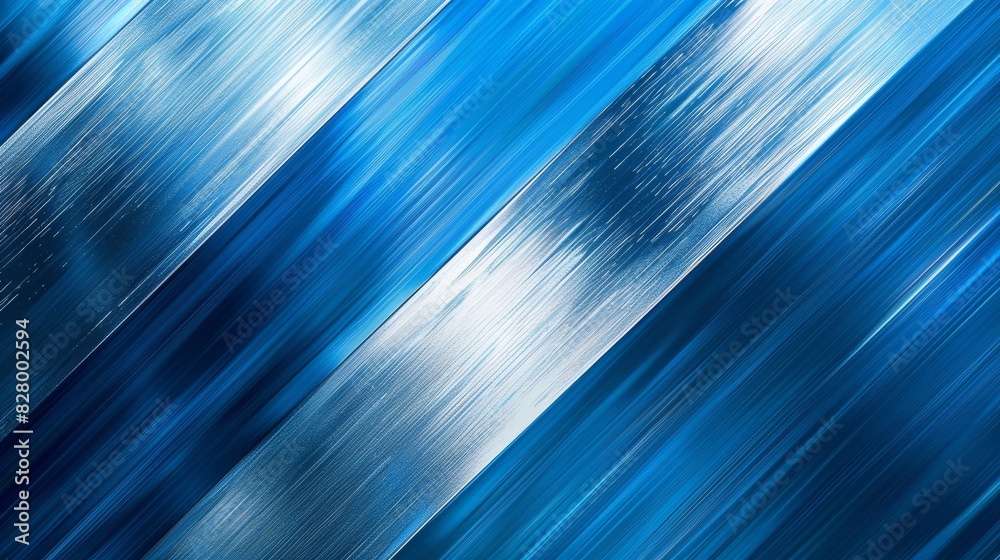 A blue and white striped background with a silver line