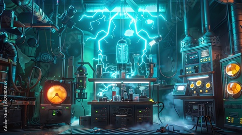 The laboratory of the mad scientist.