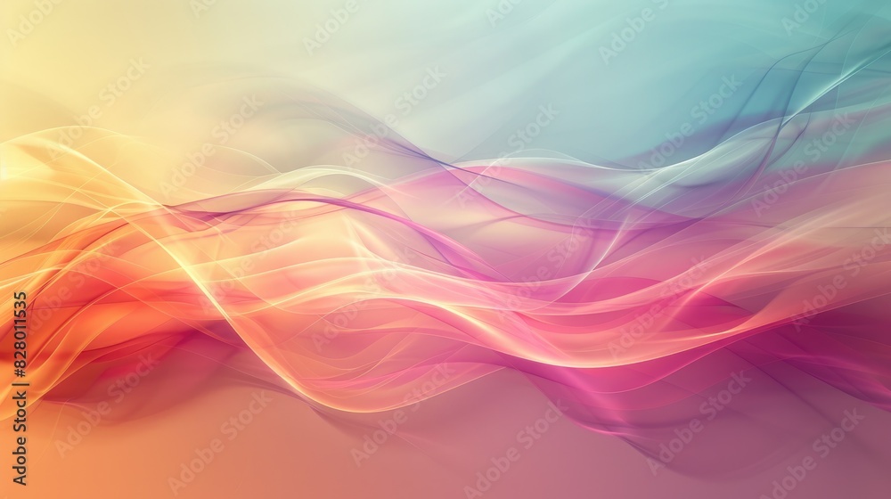 Abstract Colorful Waves on Gradient Background Abstract Colorful Waves on Gradient Background