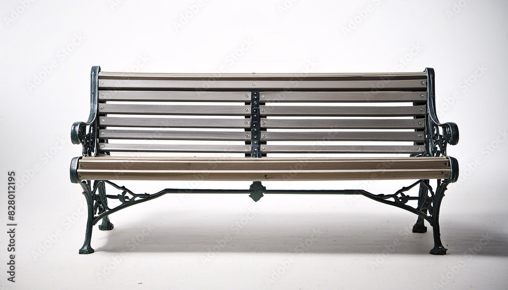 Park bench isolated over a white background Park bench isolated over a white background