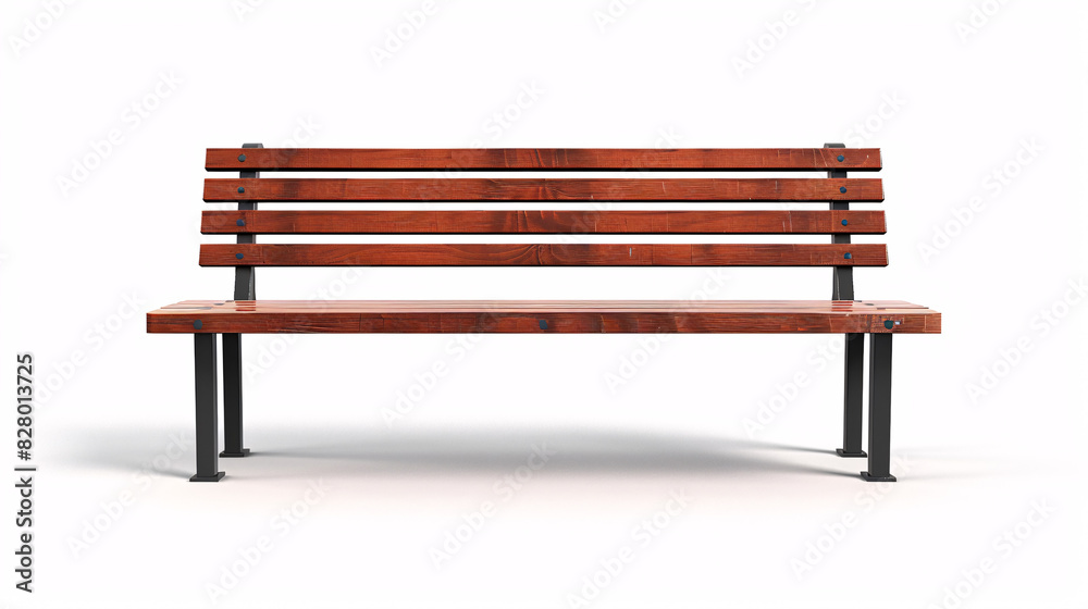 Park bench isolated over a white background Park bench isolated over a white background
