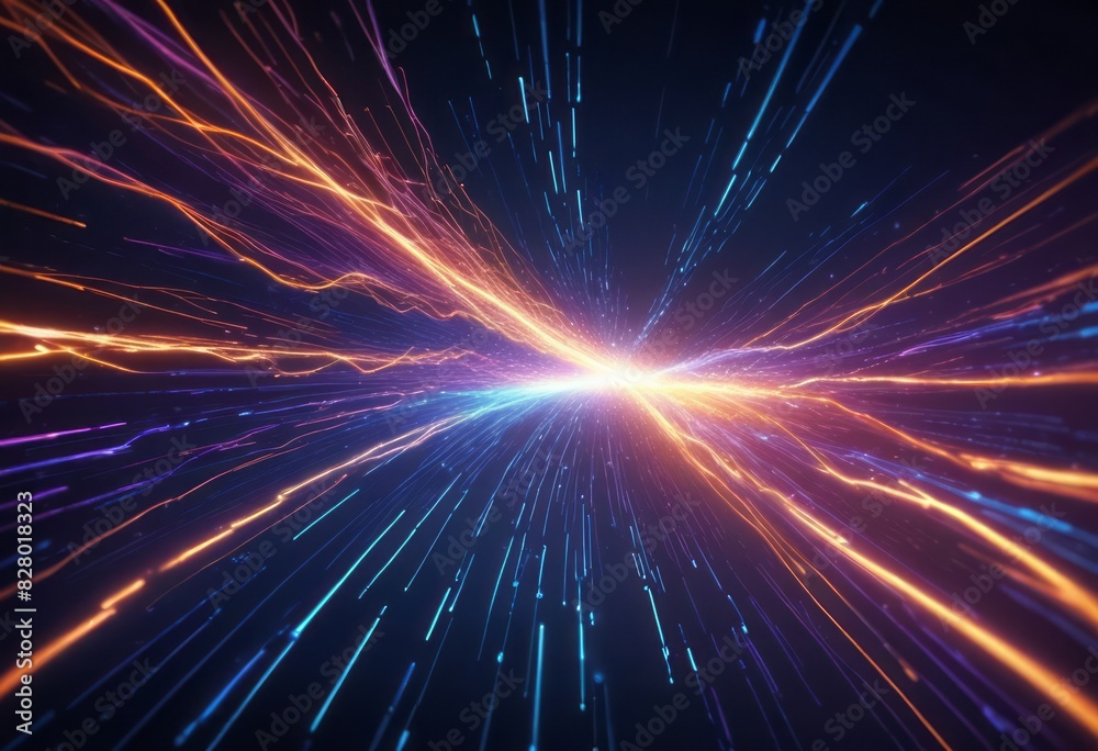 Fototapeta premium Abstract technology background of high speed global data transfer, ultra fast broadband and connection, digital cyber tech motion