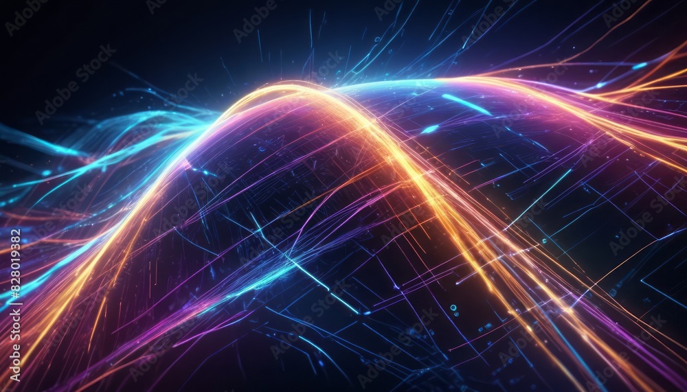 Abstract technology background of high speed global data transfer, ultra fast broadband and connection, digital cyber tech motion Abstract technology background of high speed global data transfer, ultra fast broadband and connection, digital cyber tech motion