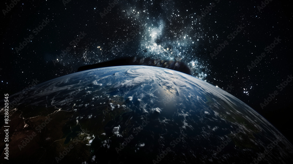 Obraz premium 宇宙からみた地球
