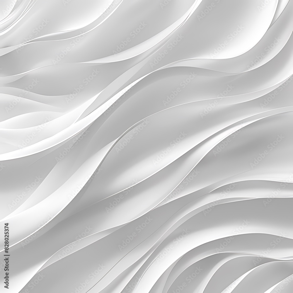 Fototapeta premium Abstract white wavy background design