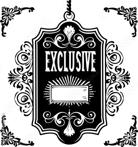 Vintage Black and White Exclusive Label Design