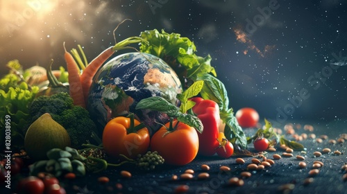 World Food Day concept with copy space area for text