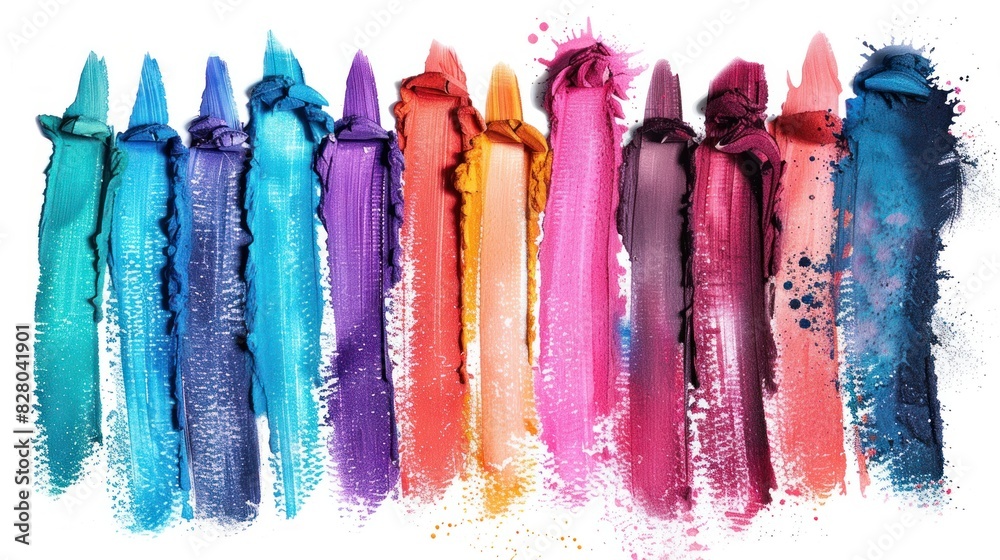 Fototapeta premium Grunge hand-drawn set photo featuring vibrant scribbles, cross hatch designs, and wax pastel strokes, with crayon palette, isolated on white