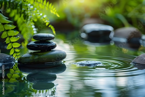 Zen stones in the garden