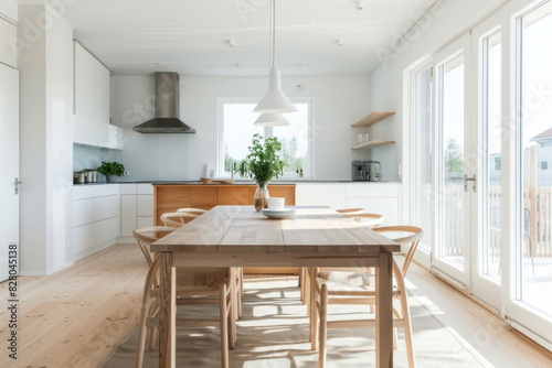 dining table, home interior design of modern