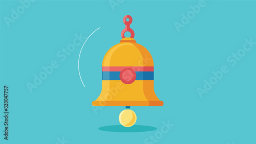 The simple ding of the mindfulness bell refocuses your attention and brings a sense of clarity to your mind.. Vector illustration