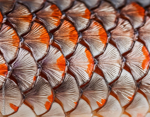 Nahaufnahme von wunderschönen Fischschuppen als hintergrund 