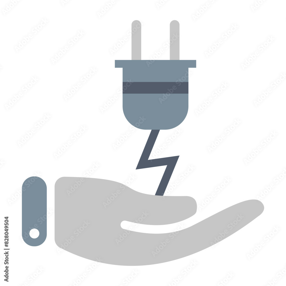 Obraz premium Energy Saving Icon - Reducing Energy Consumption