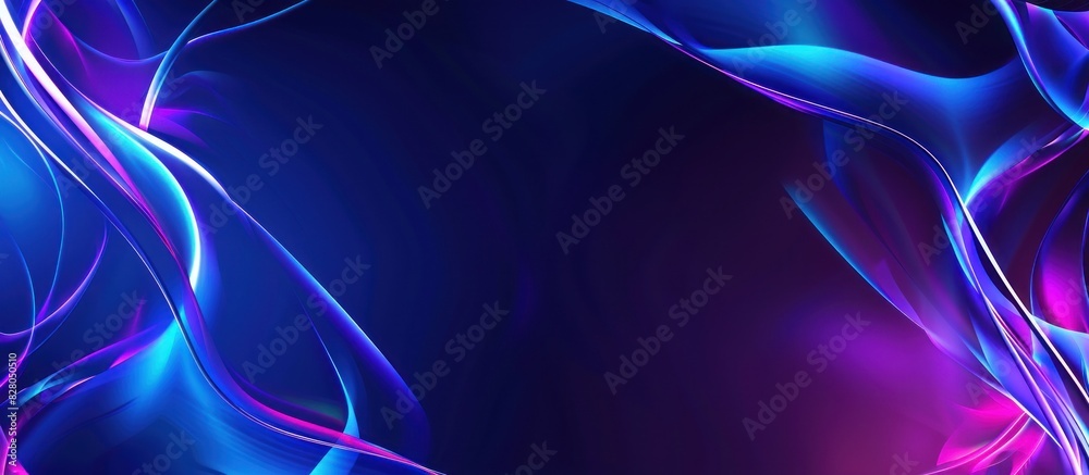 Abstract background with a neon glowing light effect and curved lines Abstract background with a neon glowing light effect and curved lines