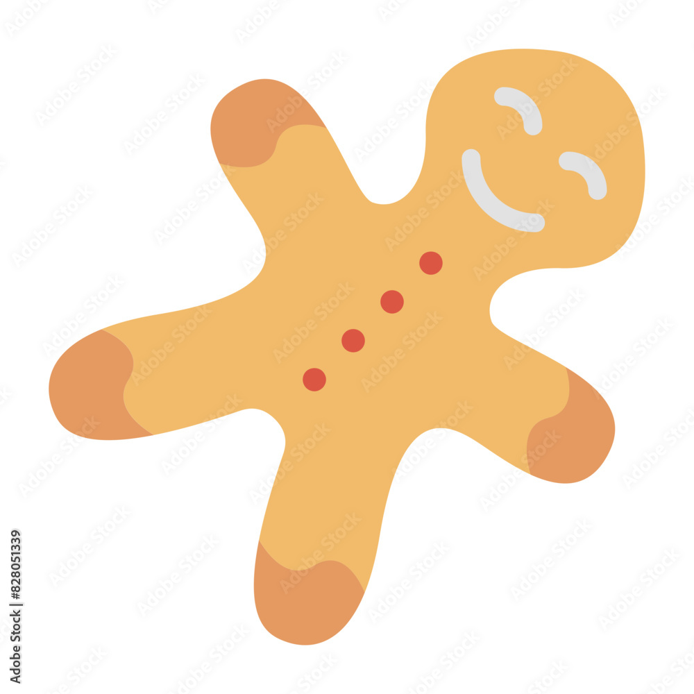 Gingerbread Man Icon - Traditional Christmas Cookies Gingerbread Man Icon - Traditional Christmas Cookies