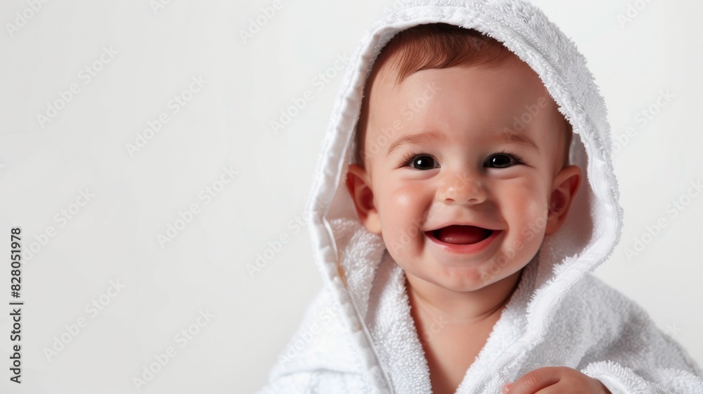 Happy smiling baby with plain background Happy smiling baby with plain background