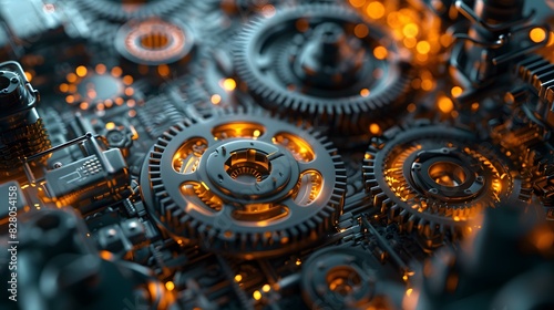 A closeup of intricate gears and cogs in an industrial setting, symbolizing the complexity behind technical innovation.