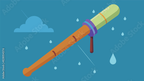 Rain sticks are used to create a gentle pitterpatter sound replicating the calming sensation of a gentle rain shower.. Vector illustration